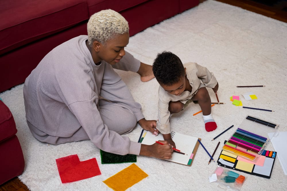 A mother and baby playing for the post: April is Autism Awareness Month