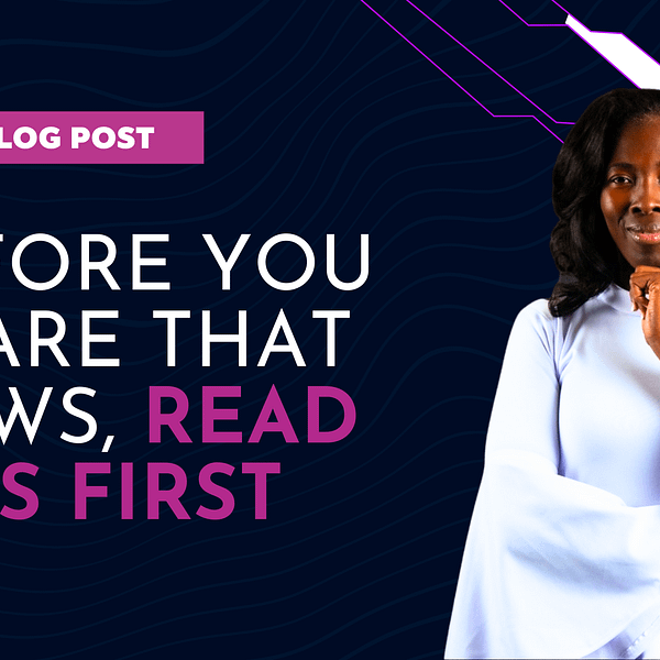 Before You Share That News, Read This First