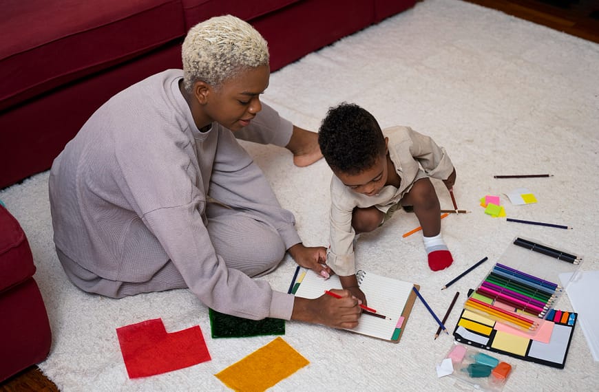 A mother and baby playing for the post: April is Autism Awareness Month